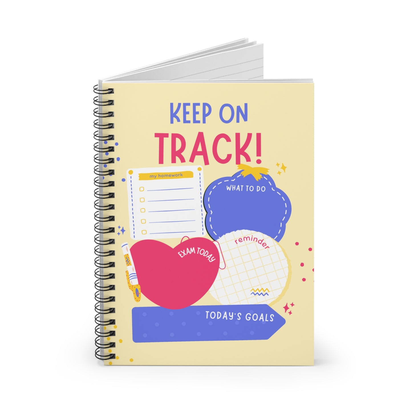 Keep On Track Journal - Spiral Notebook - Ruled Line