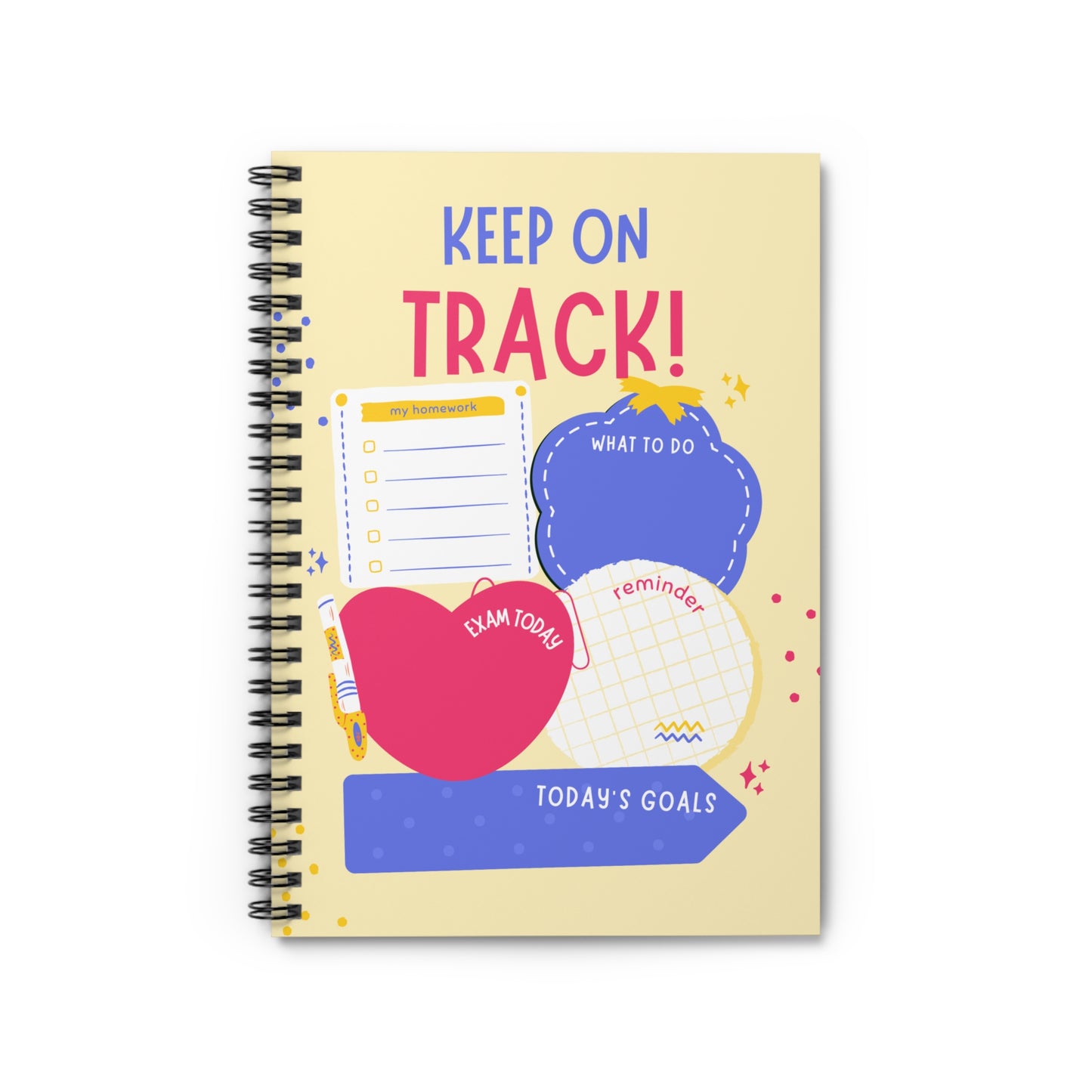 Keep On Track Journal - Spiral Notebook - Ruled Line